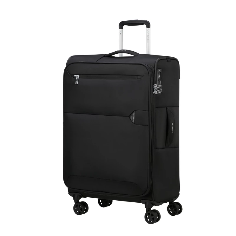 Samsonite Urbify spinner 4-kerekes bővíthető bőrönd 68 x 43 x 27/31 cm, fekete
