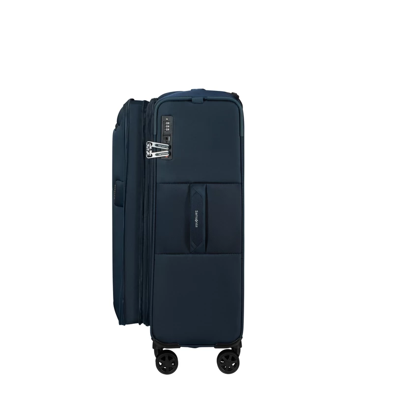 Samsonite Urbify spinner 4-kerekes bővíthető bőrönd 68 x 43 x 27/31 cm, sötétkék