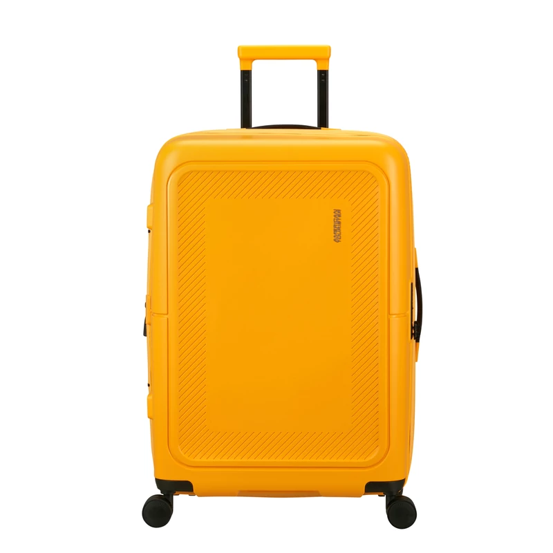 American Tourister Dashpop 4-kerekes keményfedeles bővíthető bőrönd 67 x 45 x 28/32 cm, sárga