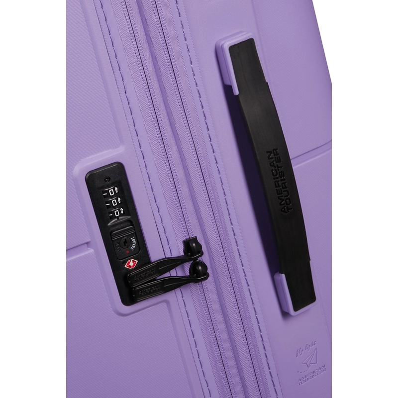 American Tourister Dashpop 4-kerekes keményfedeles bővíthető bőrönd 67 x 45 x 28/32 cm, lila