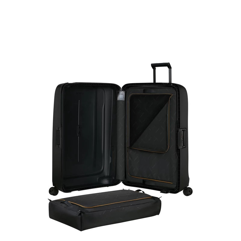 Samsonite Essens spinner 4-kerekes keményfedeles extra nagy bőrönd  81 x 56 x 34 cm, fekete