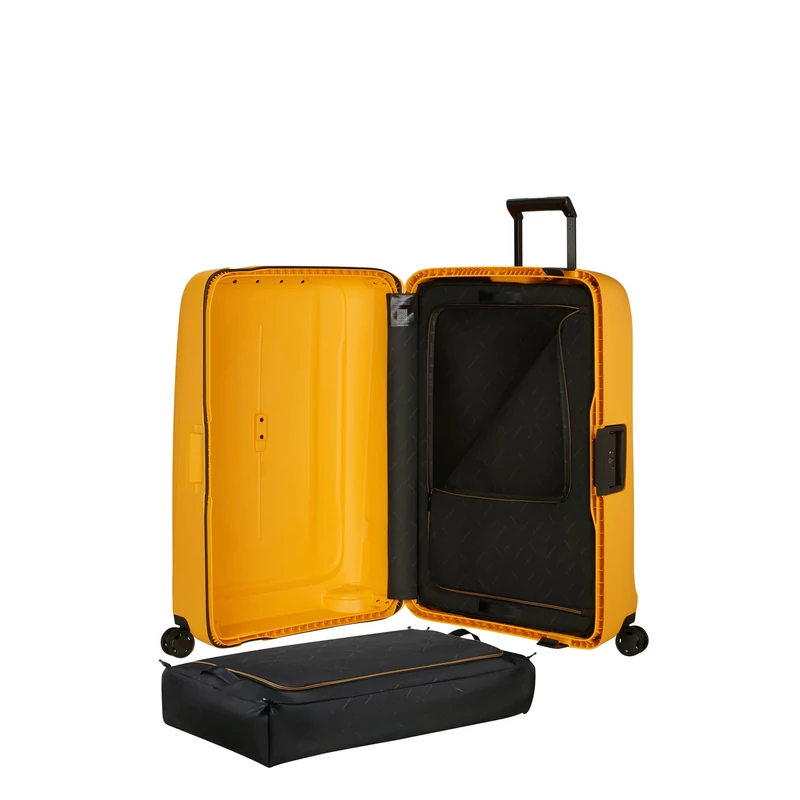 Samsonite Essens spinner 4-kerekes keményfedeles extra nagy bőrönd  81 x 56 x 34 cm, sárga