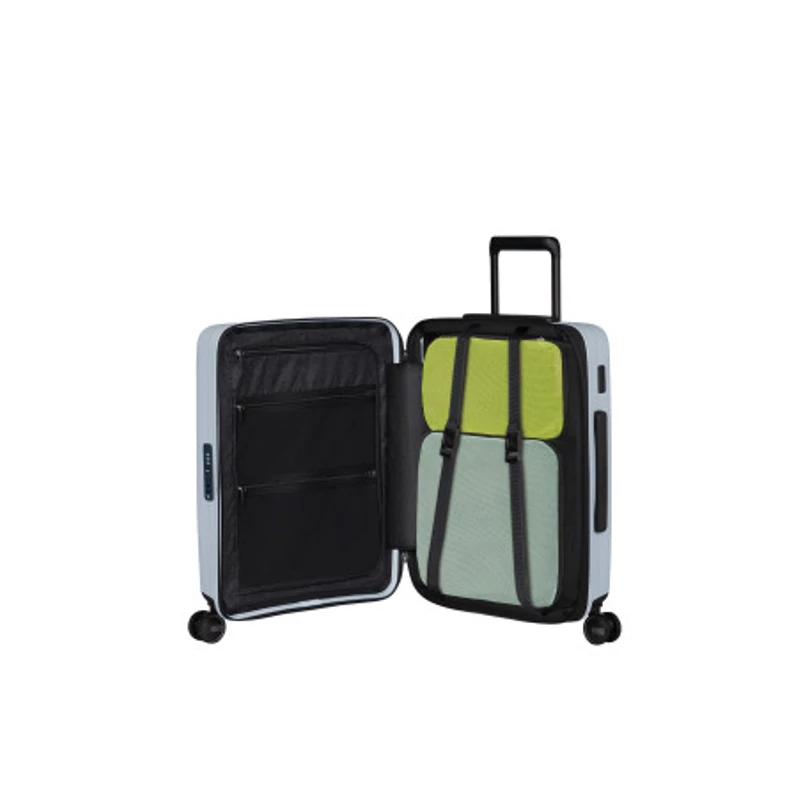 Samsonite Restackd spinner 4-kerekes keményfedeles bővíthető kabin bőrönd 55 x 40 x 20/23 cm, halványkék