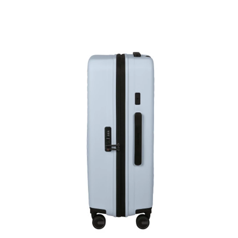 Samsonite Restackd spinner 4-kerekes keményfedeles bővíthető bőrönd 68 x 46 x 26/29 cm, halványkék