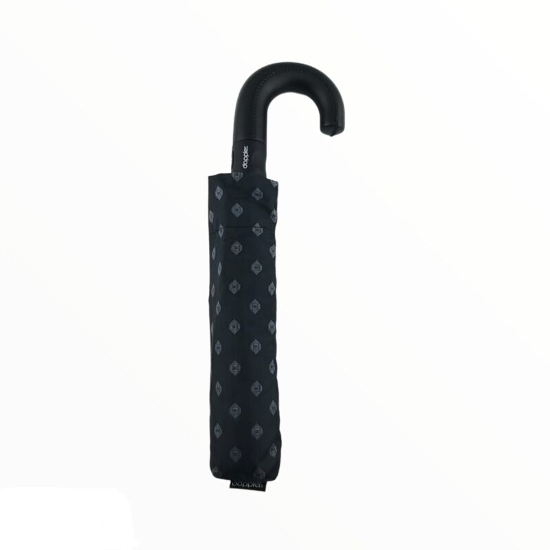 DOPPLER Fiber Magic Select automata férfi esernyő, fekete szürke mintával
