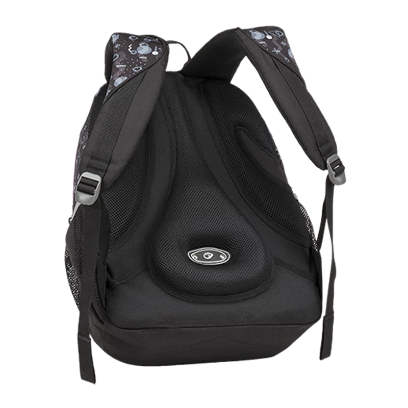 Bagmaster iskolatáska MAXVELL, fekete-szurke-lila