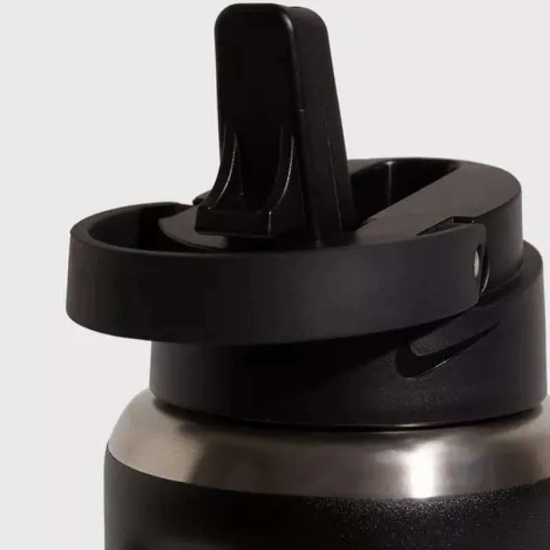 Nike SS RECHARGE STRAW BOTTLE 360 ml fém kulacs, fekete