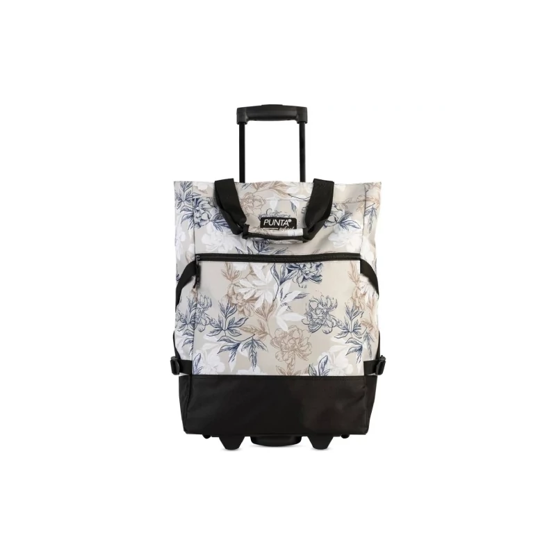 Punta kerekes bevásárlótáska 33 L – virágmintás